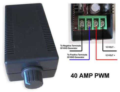 40 amp PWM for precise control of your hho kit